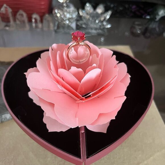 Stunning Volcanic Quartz Solitaire Engagement Ring Vermeil Rose Gold/ Sterling. - Picture 3 of 15